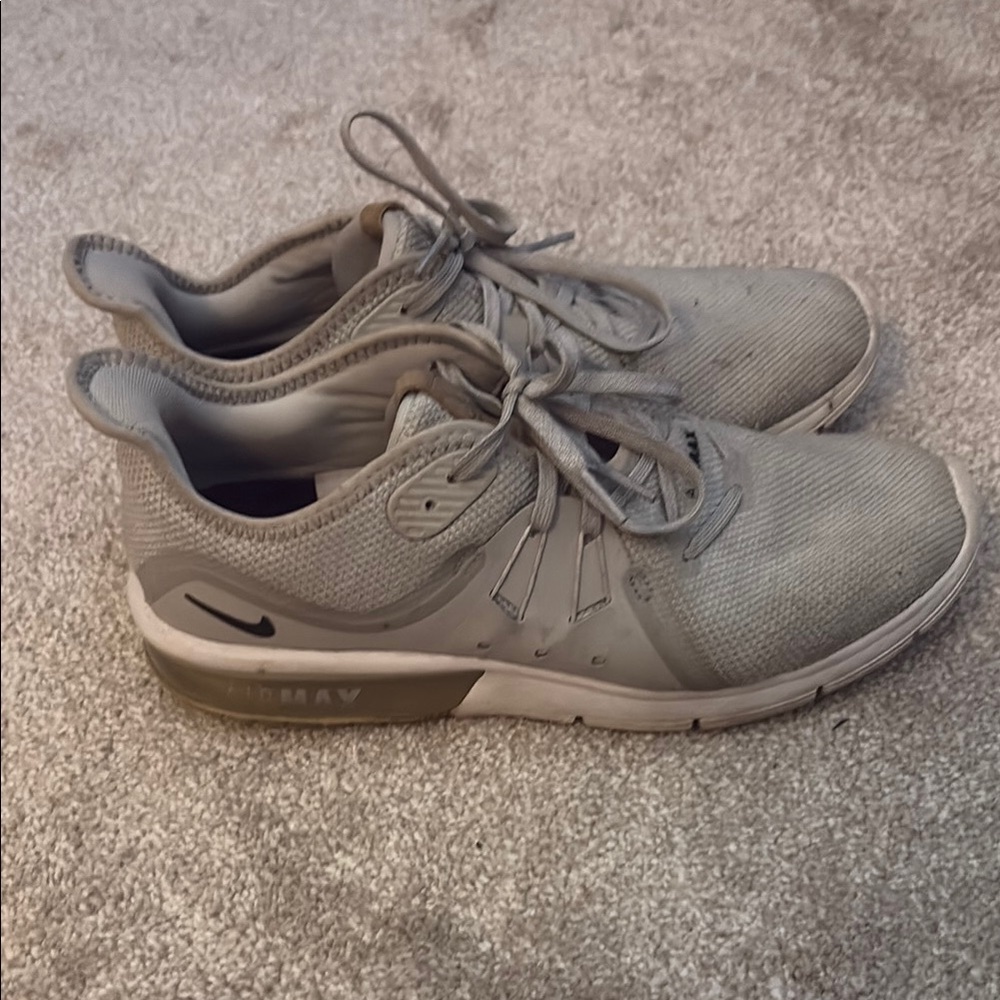 Nike Air Max Light Gray Running Shoes